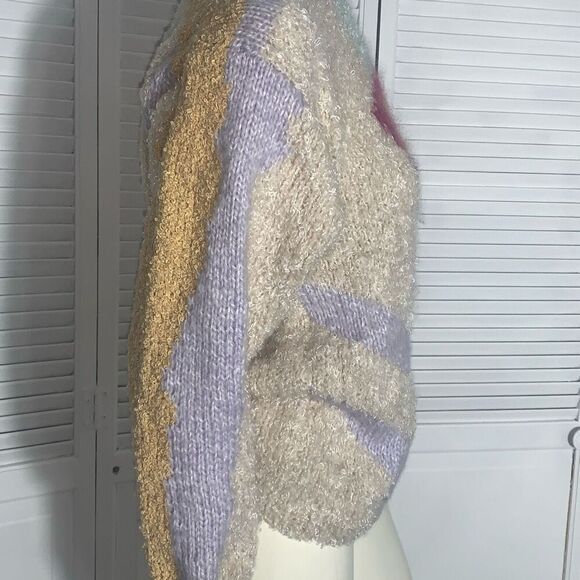 Vintage Pastel Abstract Pullover Sweater‎ Size Medium - Picture 6 of 9
